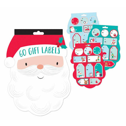 60 Christmas Santa Gift Labels