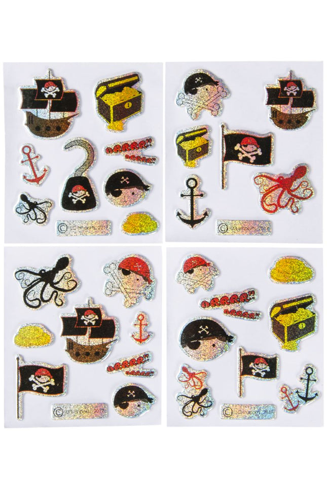 Pirate Metallic Shiny Sticker Sheet
