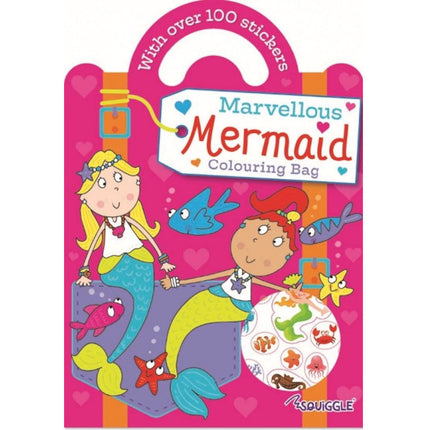 Marvellous Mermaid Colouring Sticker Bag Book