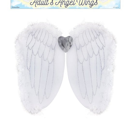 Adult's White Angel Wings