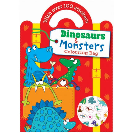 Dinosaurs & Monsters Colouring Sticker Bag Book