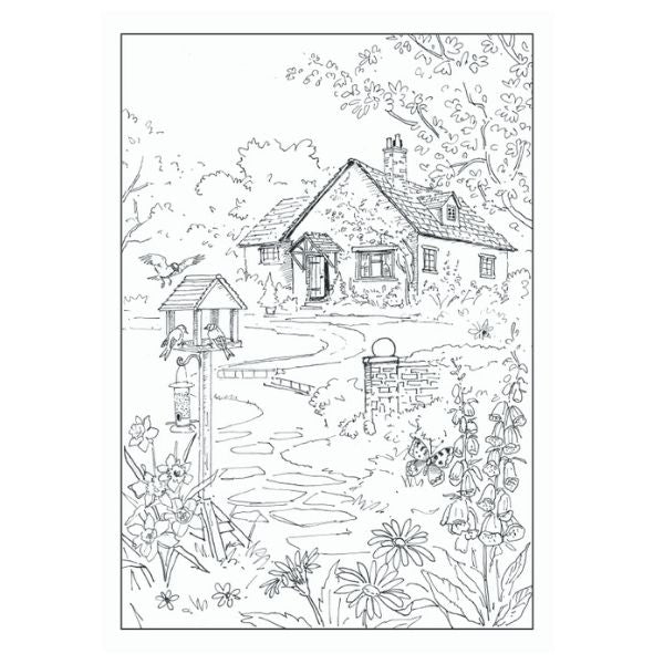 Country Scenes/Castles & Cottages Advanced Colouring Book