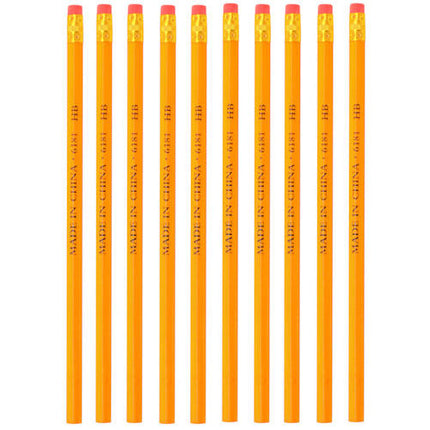 15 Yellow HB Pencils