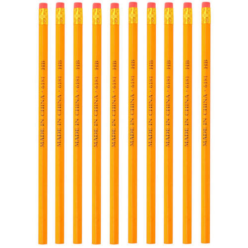 15 Yellow HB Pencils