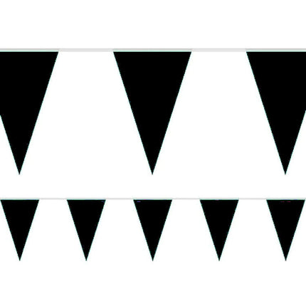 Black 10m Triangle Bunting