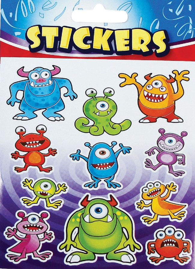 6 Monster Sticker Sheets