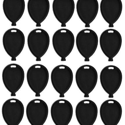 20 Black Plastic Balloon Shaped Weights
