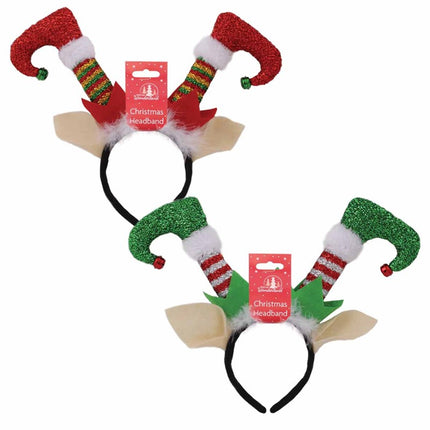 Christmas Metallic Elf Legs Headband
