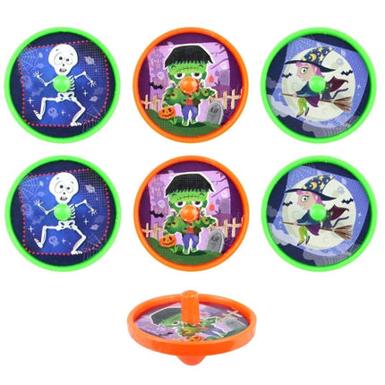 6 Halloween Spinning Tops *