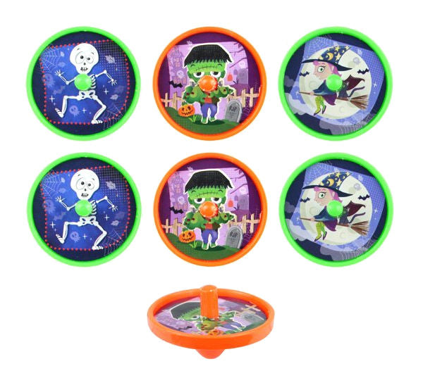 6 Halloween Spinning Tops *