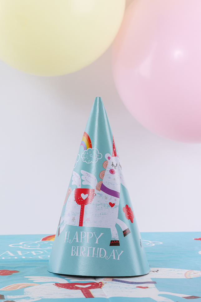 12 Unicorn Paper Party Hats