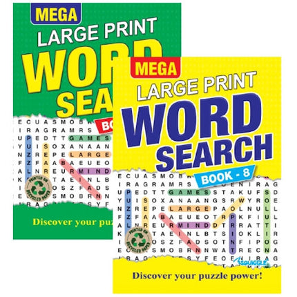 A4 Mega Large Print Word Search Book