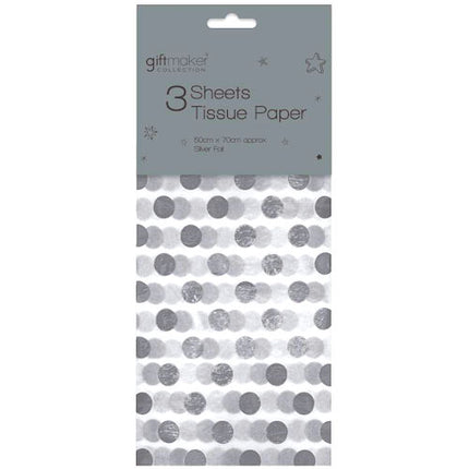 Tissue Paper Silver Foil Spot