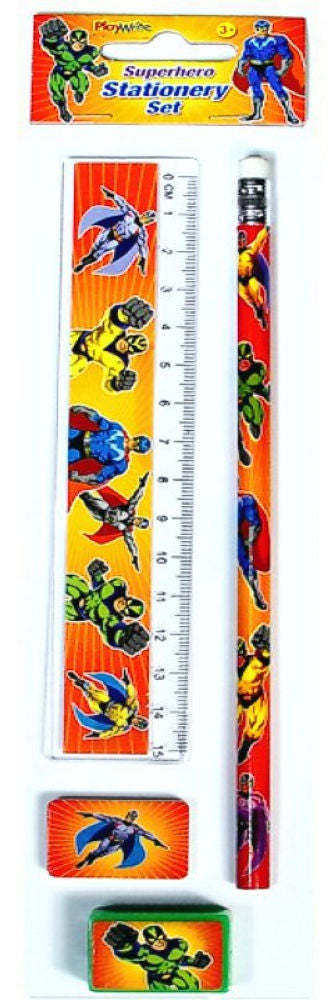 Super Hero 4 Piece Stationery Set