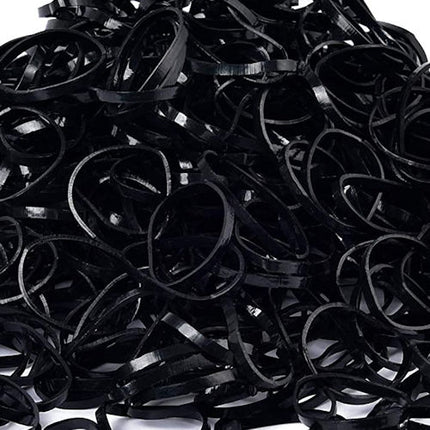 1000 Black Elastic Bands
