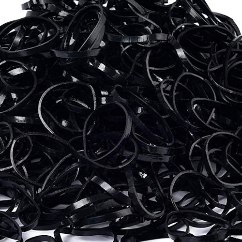 1000 Black Elastic Bands