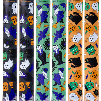 6 Halloween Slap Bracelets