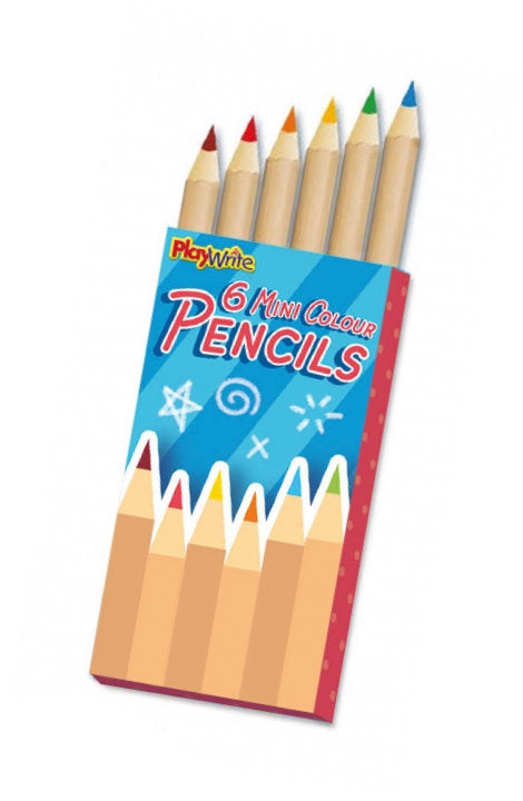 6 Half Size 6 Colour Pencils