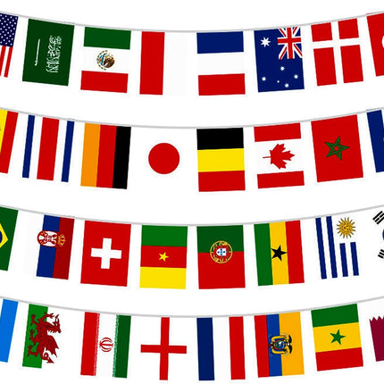 Small Multi-Nation Flag 6m Rectangular Bunting