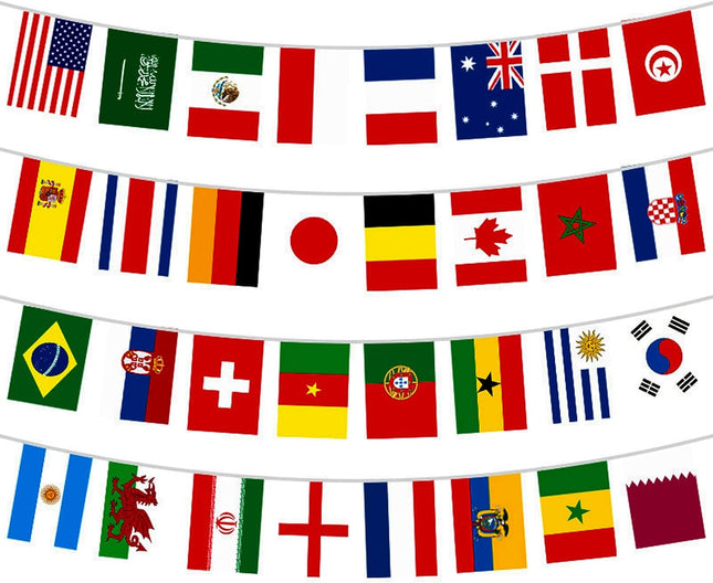 Small Multi-Nation Flag 6m Rectangular Bunting