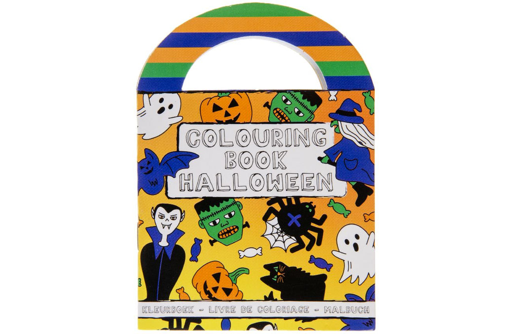6 Halloween Sticker & Colouring Books With Handles