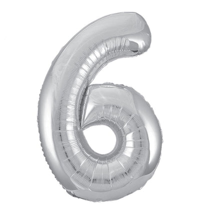 Giant Silver Number Balloons