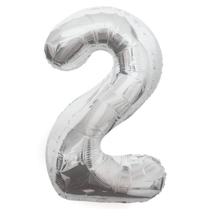 Giant Silver Number Balloons