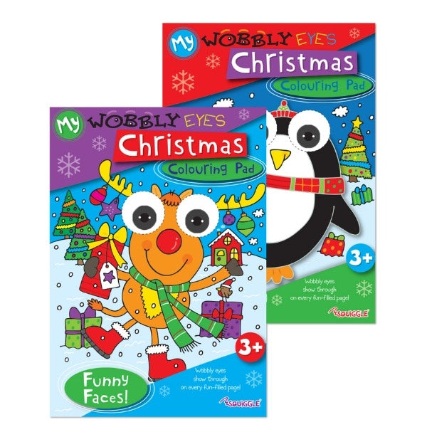Christmas Wobbly Eyes Colouring Pad