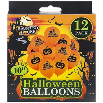 12 Halloween Printed Balloons