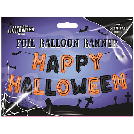 Happy Halloween 34cm Foil Balloon Banner