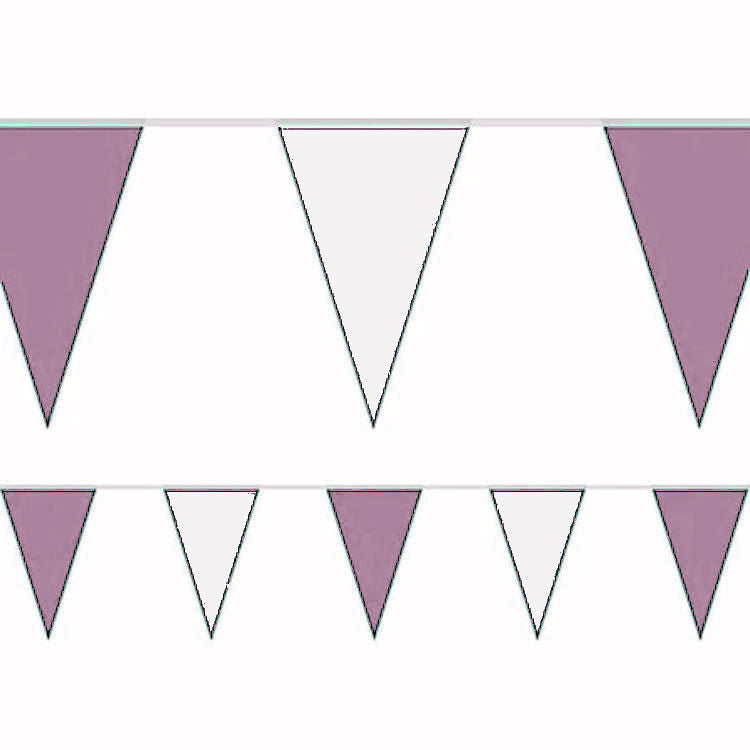 Baby Pink & White 10m Triangle Bunting