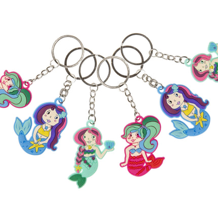 6 Mermaid Keychains