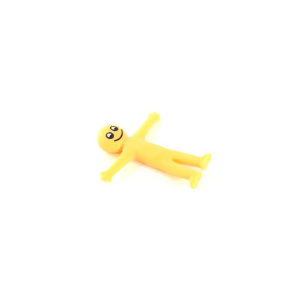 12 Yellow Stretchy Smiley Men