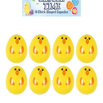 8 Chick Shaped Easter Egg Capsules