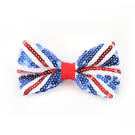 Union Jack Sequin Bow Tie