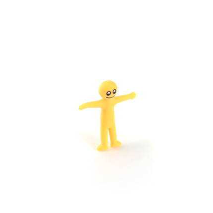 12 Yellow Stretchy Smiley Men