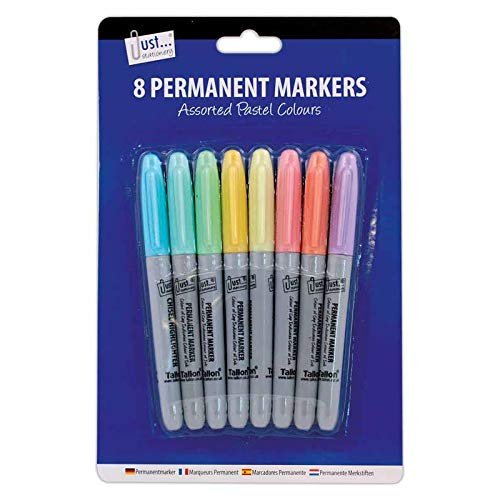8 Pastel Coloured Permanent Markers