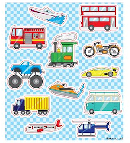 6 Transport Sticker Sheets