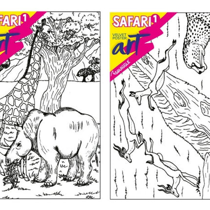 Safari Velvet Poster Art & Fibre Pens