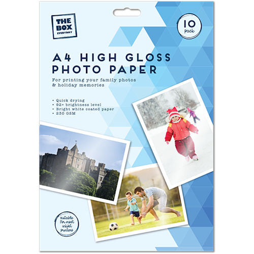 10 Pack A4 High Gloss Photo Paper