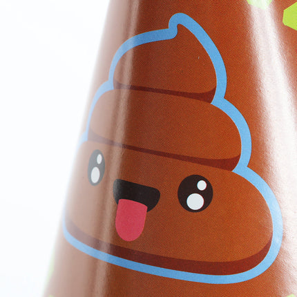 12 Emoji Poo Paper Party Hats