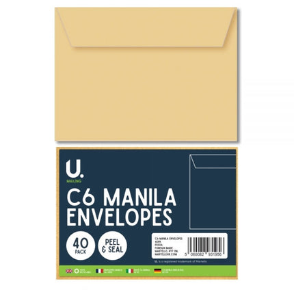 40 Manila C6 Envelopes