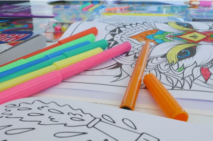 12 Coloured Fibre Pens