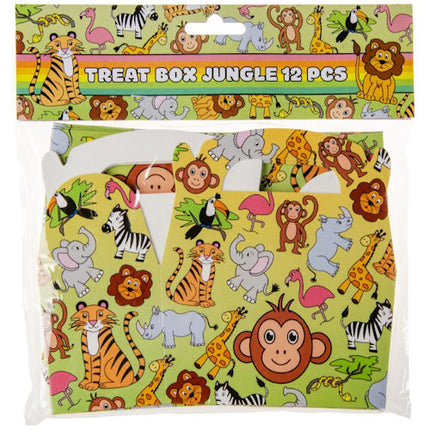 12 Wild Animals Small Treat Boxes