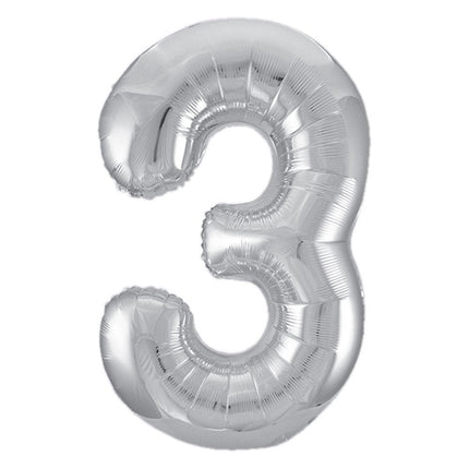 Giant Silver Number Balloons