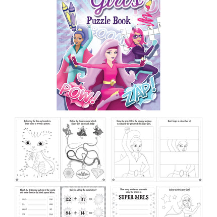 6 Super Girls Puzzle Books