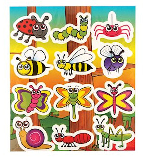 6 Insect Sticker Sheets