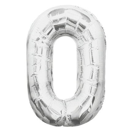 Giant Silver Number Balloons