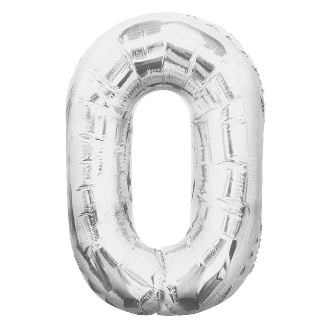 Giant Silver Number Balloons