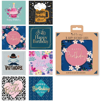 8 Adult Birthday Cards